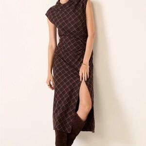 Sanctuary Brown Plaid Dress size small